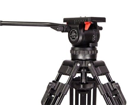 프로 비디오 촬영 탄소 섬유 삼각기 75mm 볼 직경 단일 핸들