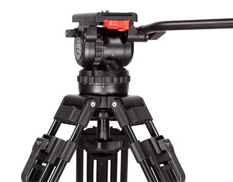 프로 비디오 촬영 탄소 섬유 삼각기 75mm 볼 직경 단일 핸들