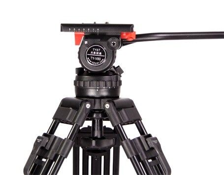 프로 비디오 촬영 탄소 섬유 삼각기 75mm 볼 직경 단일 핸들