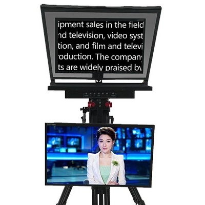 24인치 내장 프롬프터 컴퓨터 듀얼 스크린 텔레프롬프터 스튜디오 룸과 학교 연설