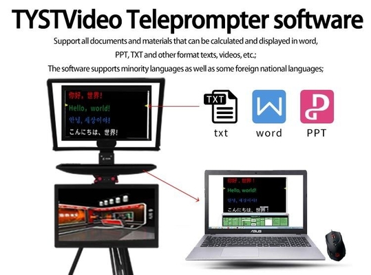 TYSTVideo 프로스튜디오 듀얼 스크린 텔레프롬프터 22인치 개인 폼