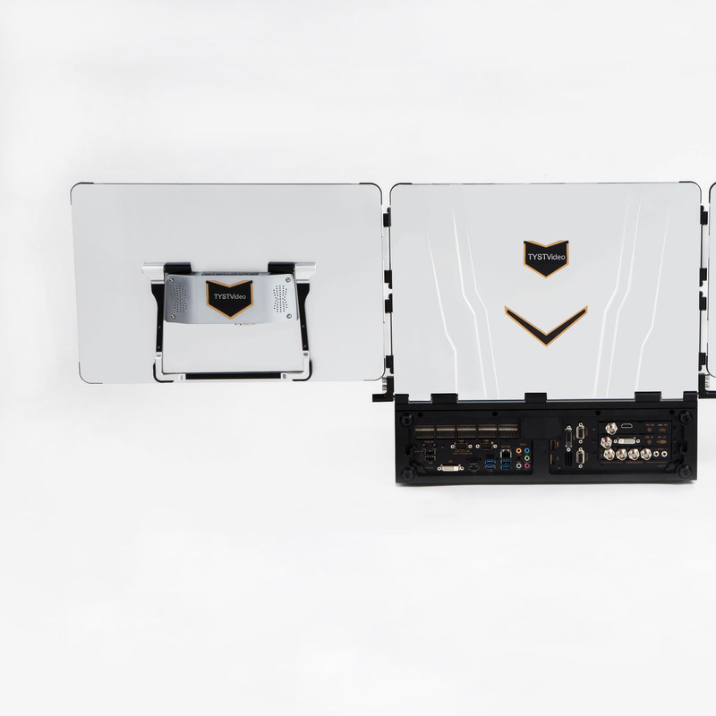 인터넷 신호 소스 17.3 인치 휴대용 야외 스포츠 게임용 3 화면 라이브 스트리밍 장비